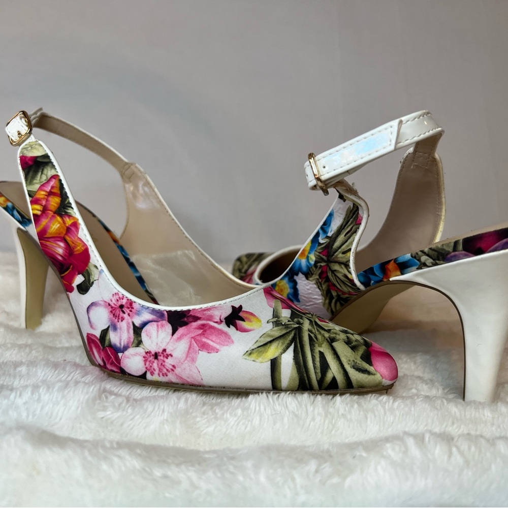 Floral Print Women's Heels
